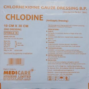 Chlodine Antiseptic Dressing (10cm x 30cm)