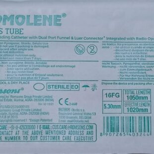 Romsons Romolene Ryles Tube with Funnel & Luer Connector(GS 4032)(FG16)1`s