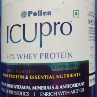 ICUPRO WHEY PROTEIN Powdr 400GM CREAMY VANILLA FLAVOUR( Sugar Free)
