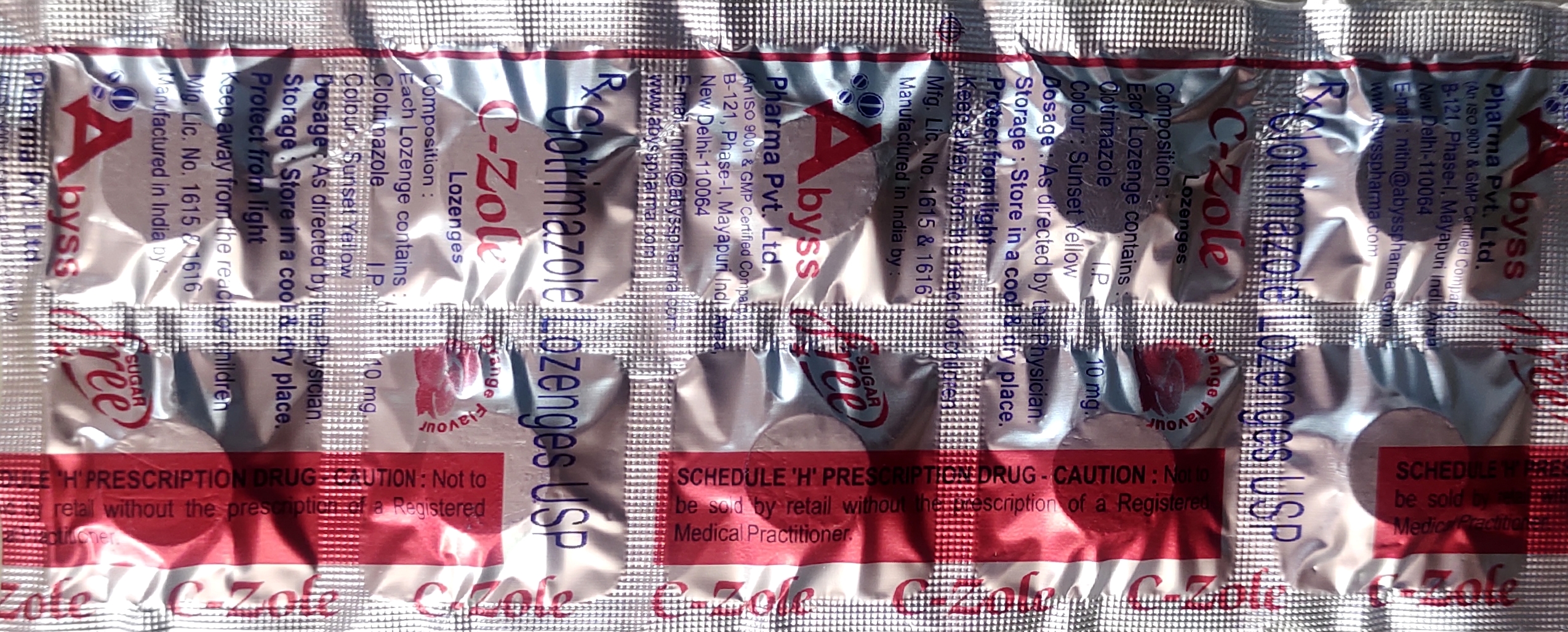 C-Zole Lozenge Orange Flavour(Sugar Free) - Image 4