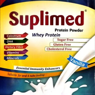 Suplimed Protein Powder whey Protein Vanilla Flavour 400gm